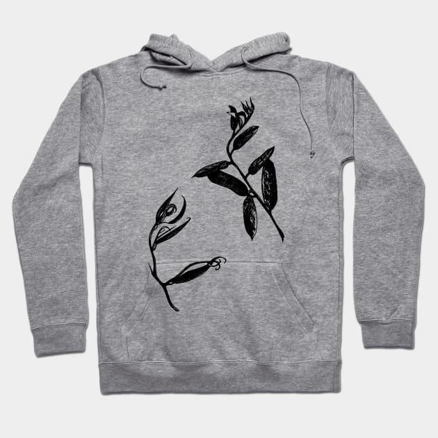 Dancing plants. Laconic author's drawing for your things. Hoodie by ElizabethArt